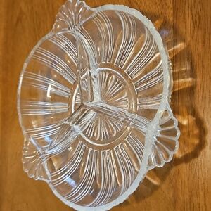 Vintage Hazel Atlas Tricorn Relish Dish
